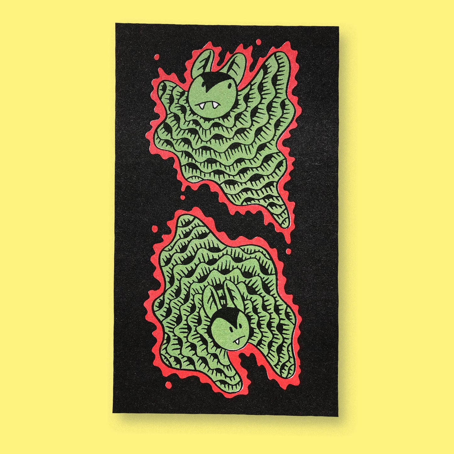 Gliding Bats Print Set - 2 Risograph prints