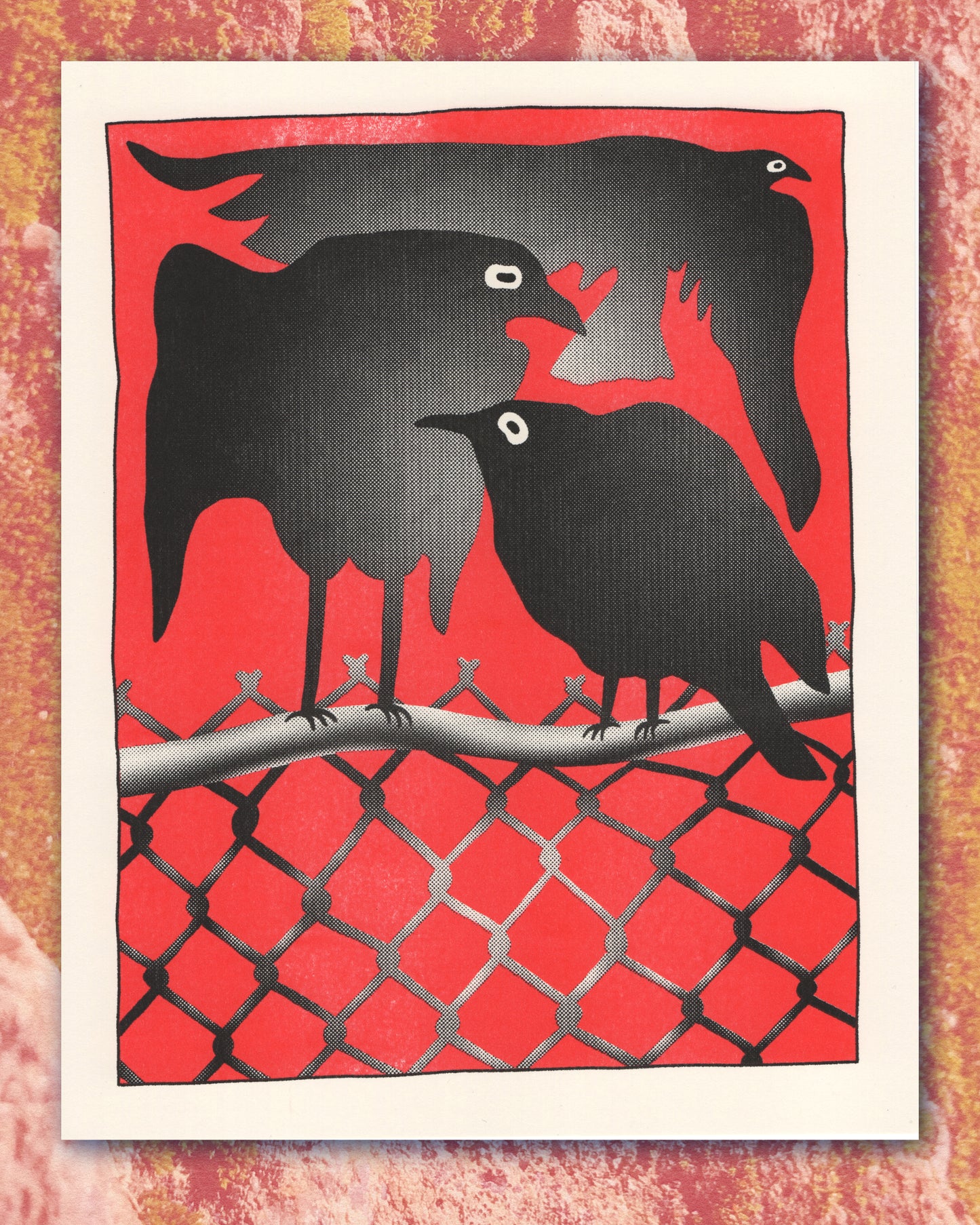 Three Crows on a Fence