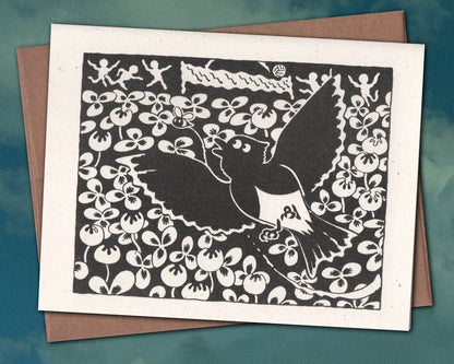 Black Phoebe Greeting Card