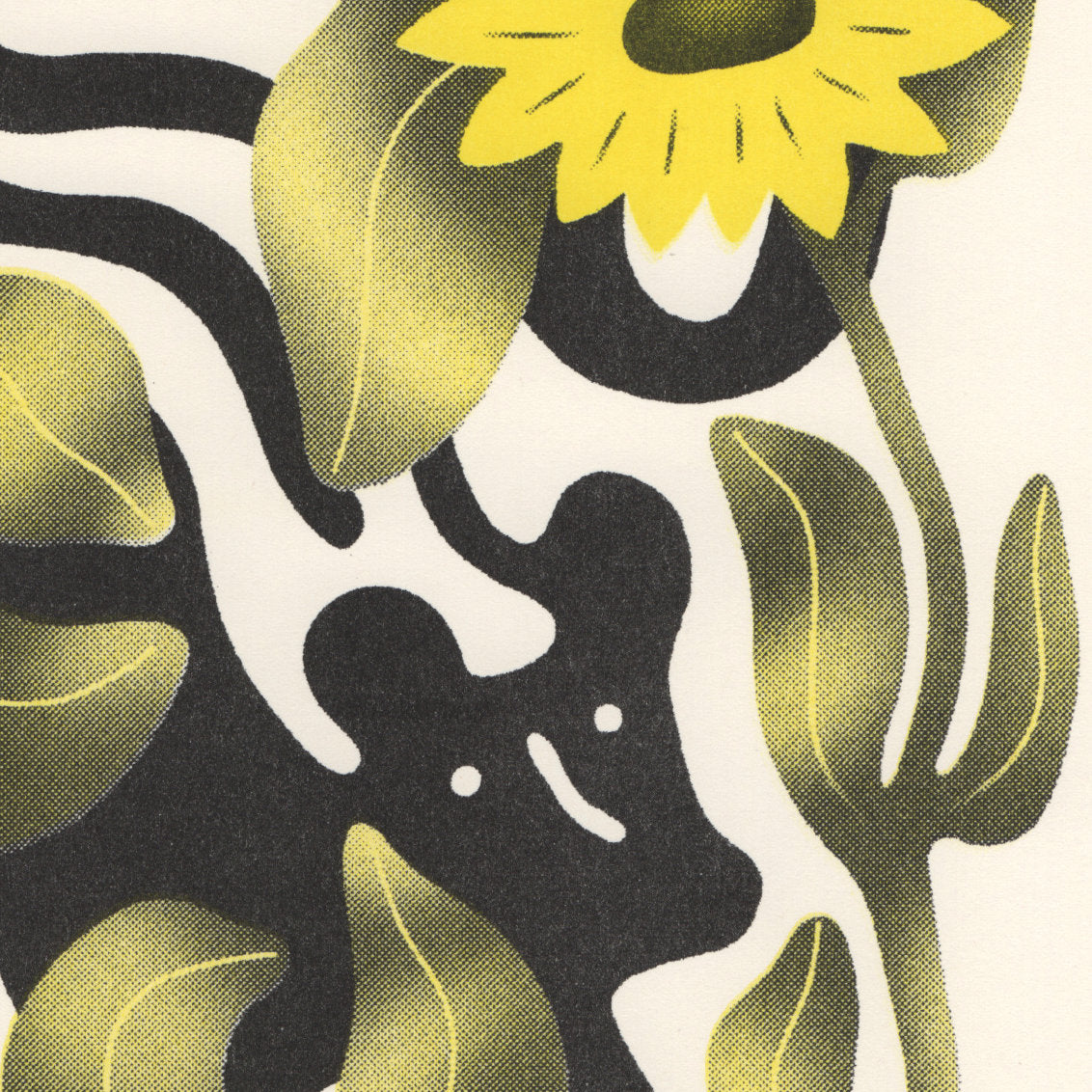 Skunk Under The Sunflowers
